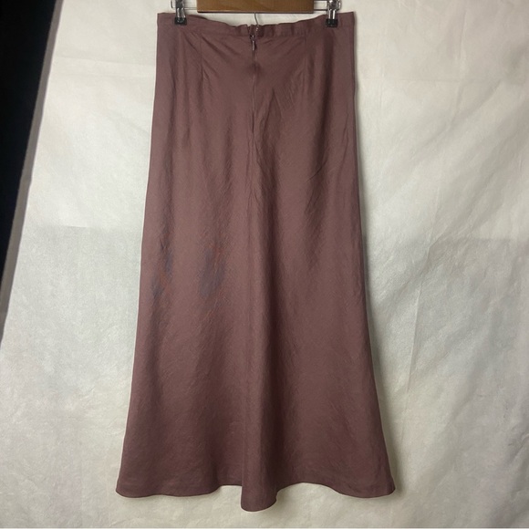 Lightweight 100% Linen Elegant Mauve Maxi Skirt - Picture 4 of 6